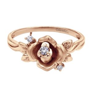 Gabriel Fashion 14 Karat Two-Tone Floral Ladies' Ring LR5082T45JJ