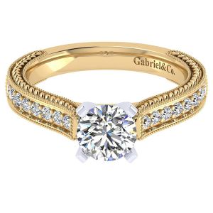 Gabriel 14 Karat Victorian Engagement Ring ER6633M44JJ