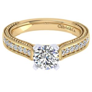 Gabriel 14 Karat Victorian Engagement Ring ER6633M44JJ