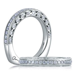 A.JAFFE Art Deco Collection 14 Karat Diamond Wedding Ring MRS453 / 45