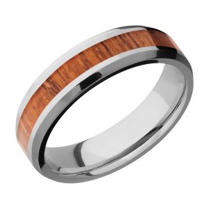 Lashbrook 6B13(NS)/HARDWOOD Titanium Wedding Ring or Band