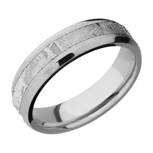 Lashbrook 6B13(NS)/METEORITE Titanium Wedding Ring or Band