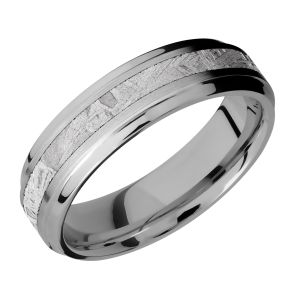 Lashbrook 6B13(S)/METEORITE Titanium Wedding Ring or Band