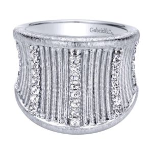 Gabriel Fashion Silver Scalloped Silver Ladies' Ring LR50004SVJWS