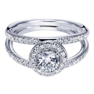 Gabriel 14 Karat Contemporary Engagement Ring ER94219W44JJ