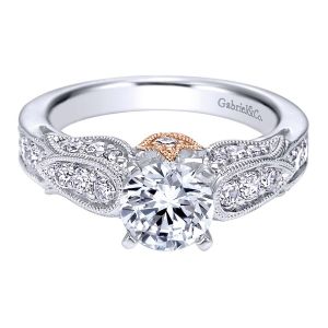 Gabriel 14 Karat Victorian Engagement Ring ER4072T44JJ