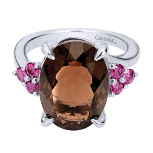 Gabriel Fashion Silver Color Solitaire Ladies' Ring LR6883SVJMC