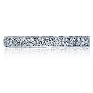41-25 Platinum Tacori Sculpted Crescent Diamond Wedding Ring
