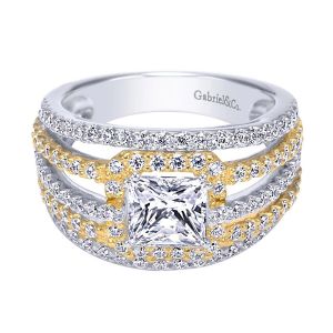 Gabriel 14 Karat Contemporary Engagement Ring ER5345M44JJ