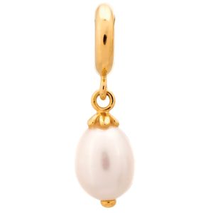 Endless Jewelry White Pearl Drop Gold Plated Charm 53352-1