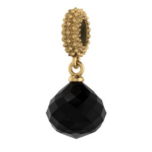 JLo Collection Endless Jewelry Black Mysterious Drop 18k Gold Plated Charm 3801-2