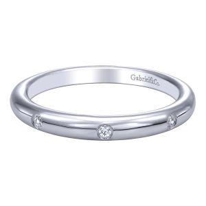 Gabriel 14 Karat Contemporary Wedding Band WB9570W44JJ