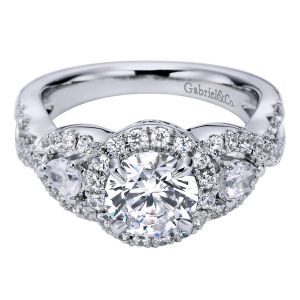 Gabriel 14 Karat Contemporary Engagement Ring ER6026W44JJ