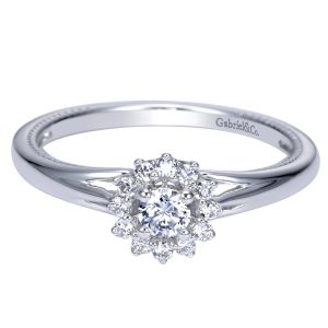 Gabriel 14 Karat Contemporary Engagement Ring ER98729W44JJ