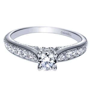 Gabriel 14 Karat Contemporary Engagement Ring ER98553W44JJ