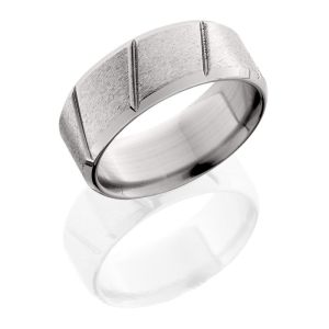 Lashbrook 9BMDL STONE-POLISH Titanium Wedding Ring or Band