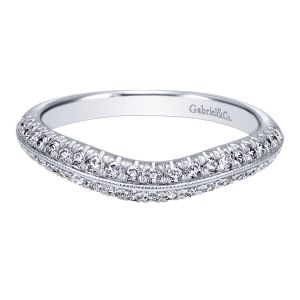 Gabriel 14 Karat Contemporary Wedding Band WB10151W44JJ