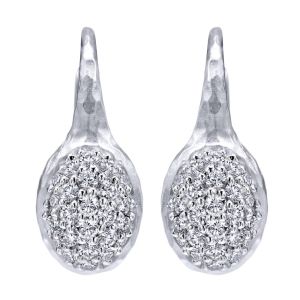 Gabriel Fashion Silver Organic Leverback Earrings EG12440SVJWS