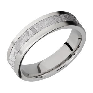 Lashbrook 6F13/METEORITE Titanium Wedding Ring or Band