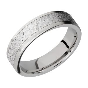 Lashbrook 6F14/METEORITE Titanium Wedding Ring or Band