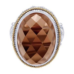Gabriel Fashion Silver / 18 Karat Two-Tone Roman Ladies' Ring LR5505MYJSQ
