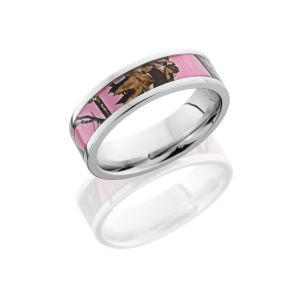 Lashbrook CC6F14/MOCPB POLISH Camo Wedding Ring or Band