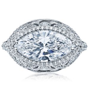 HT2612MQ16X8 Platinum Tacori RoyalT Engagement Ring