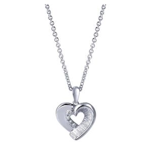Gabriel Fashion Silver Eternal Love Heart Necklace NK3278SV5JJ
