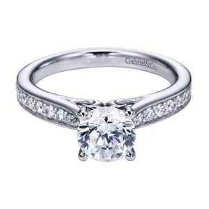 Gabriel 14 Karat Contemporary Engagement Ring ER6646W44JJ