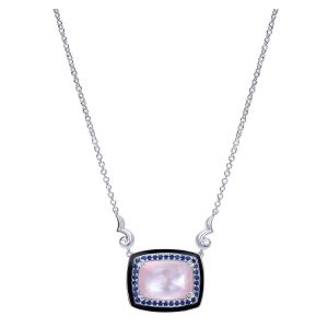 Gabriel Fashion Silver Art Nouveau Necklace NK4434E8SVJMC