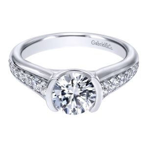 Gabriel 14 Karat Contemporary Engagement Ring ER10428W44JJ