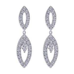 Gabriel Fashion 14 Karat Lusso Diamond Drop Earrings EG9925W44JJ
