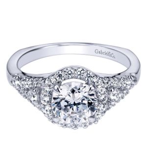 Gabriel 14 Karat Contemporary Engagement Ring ER4179W44JJ