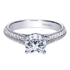 Gabriel 14 Karat Victorian Engagement Ring ER8887W44JJ