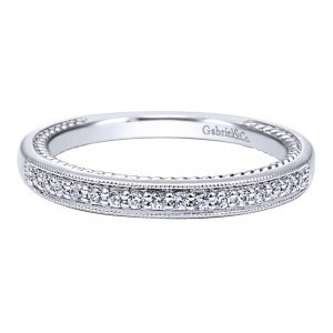 Gabriel 14 Karat Contemporary Wedding Band WB10264W44JJ