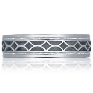113-6 Platinum Tacori Sculpted Crescent Wedding Ring