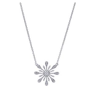 Gabriel Fashion 14 Karat Starburst Necklace NK3820W45JJ