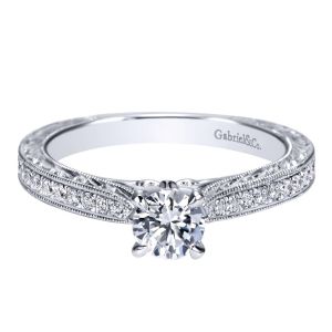 Gabriel 14 Karat Victorian Engagement Ring ER98634W44JJ