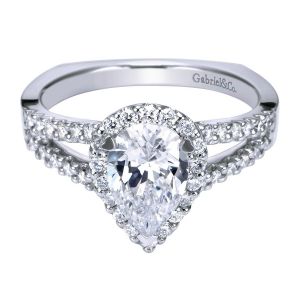 Gabriel 14 Karat Contemporary Engagement Ring ER7743W44JJ