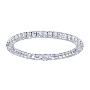Gabriel Fashion Silver Two-Tone Envy Bangle Bracelet BG3384