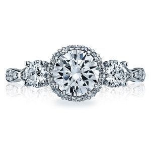 54-2RD65 Platinum Tacori Dantela Engagement Ring