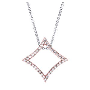 Gabriel Fashion 14 Karat Two-Tone Lusso Diamond Necklace NK2989T45JJ