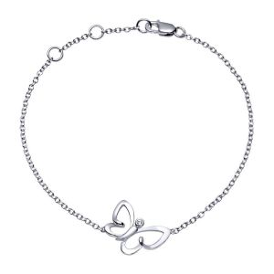 Gabriel Fashion Silver Floral Chain Bracelet TB3218SVJWS