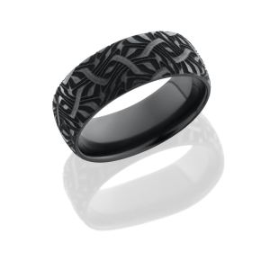 Lashbrook Z8D/BLCVESCHER2 POLISH Zirconium Wedding Ring or Band