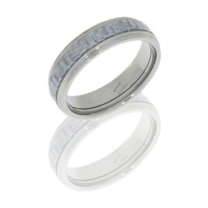 Lashbrook C6FGE13/SILVERCF POLISH Titanium Wedding Ring or Band