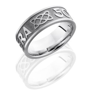 Lashbrook CC8FGRAGODEO Sand-Satin Cobalt Chrome Wedding Ring or Band