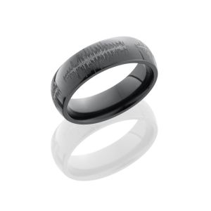 Lashbrook Z6D/WLCVSOUNDWAVE POLISH Zirconium Wedding Ring or Band