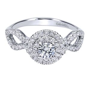 Gabriel 14 Karat Contemporary Engagement Ring ER911598R1W44JJ