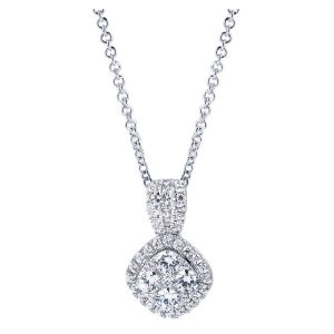 Gabriel Fashion 14 Karat Clustered Diamonds Necklace NK3152W44JJ