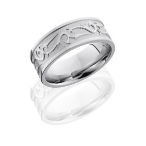 Lashbrook CC8FMKBA BEAD-POLISH Cobalt Chrome Wedding Ring or Band
